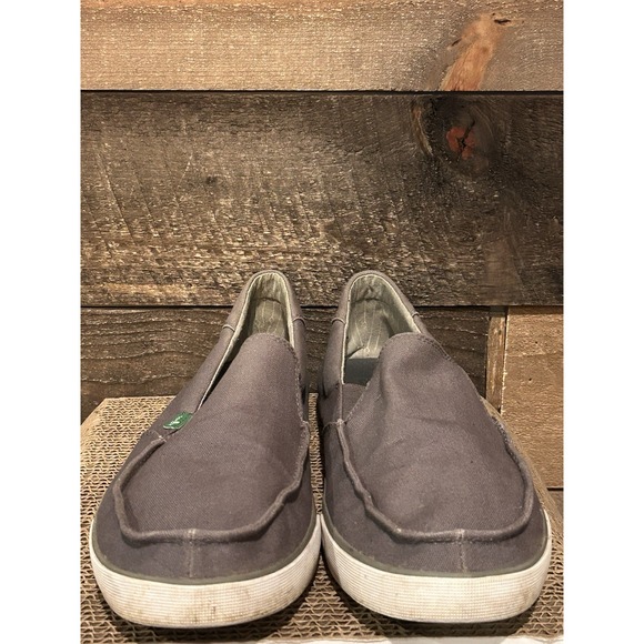 Sanuk Gray Slip On Loafers‎ Comfort Dress SMF10668 Men\'s Shoes Size US 11 main image 8